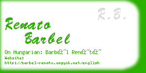 renato barbel business card
